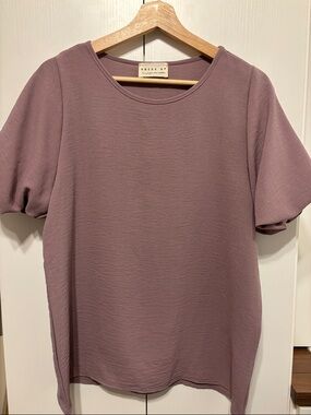 Dress Up Mauve Short Sleeve Top